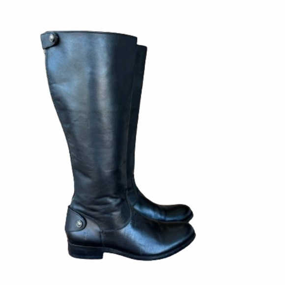 Frye Melissa Button Back Zip Black Leather Riding Boot
Womens Size 7B 3471368 - Picture 1 of 7